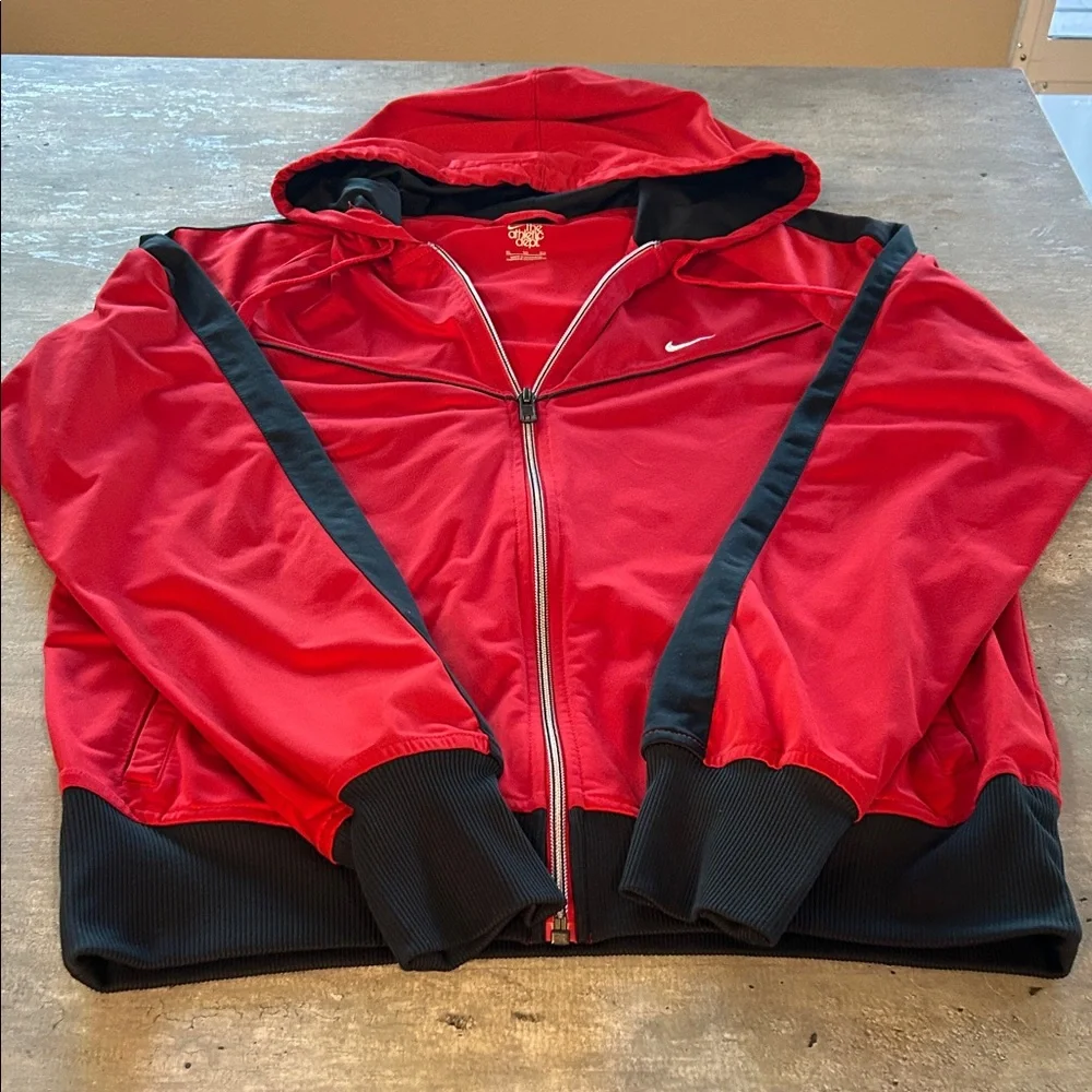 Nike the athletic dept Men's Red and Black jacket zip up hoodie size XL - Picture 9 of 9